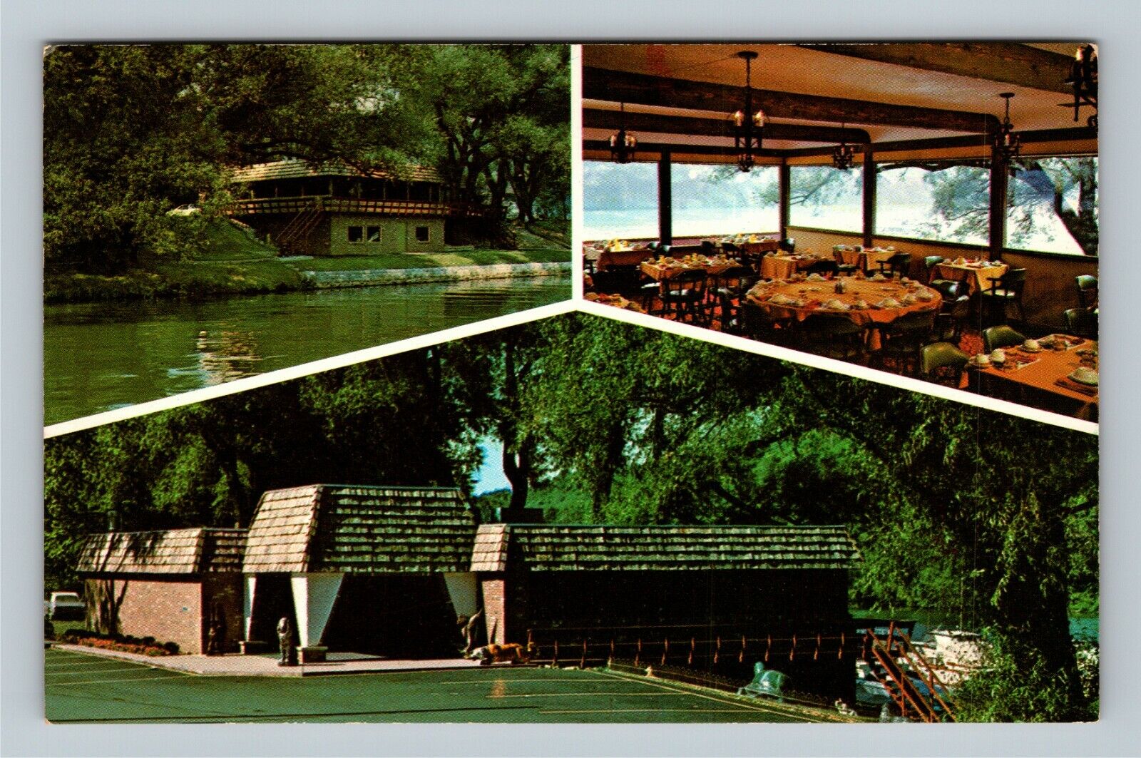 West Bridgewater PA Pappans Beaver River Restaurant Pennsylvania Old Postcard
