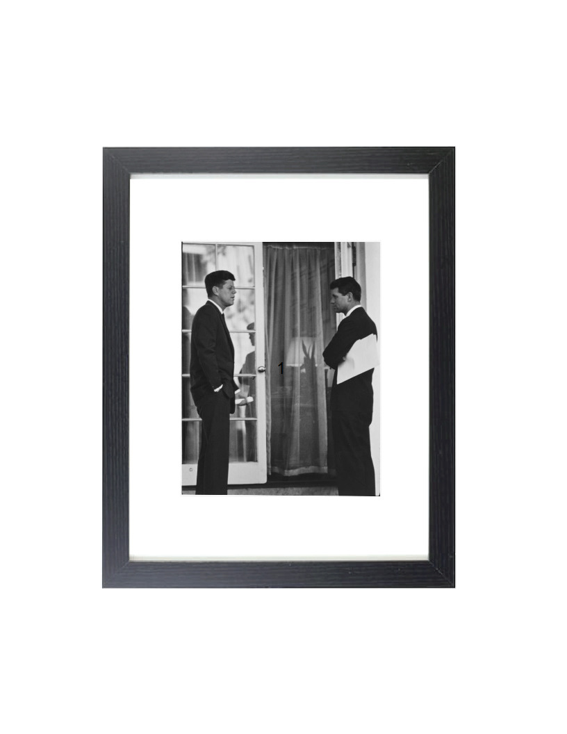 President John JFK Kennedy & Brother Robert Bobby Kennedy Matted & Framed Photo