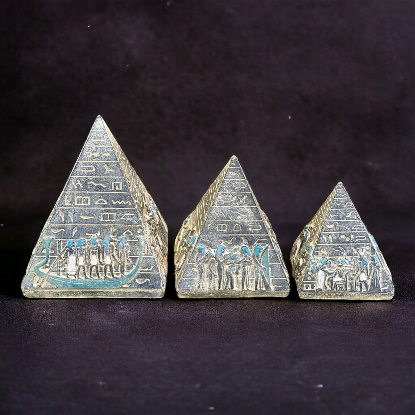 Rare Antique Ancient Egyptian Three Pyramids Egyptian of Pharaonic Egyptian BC