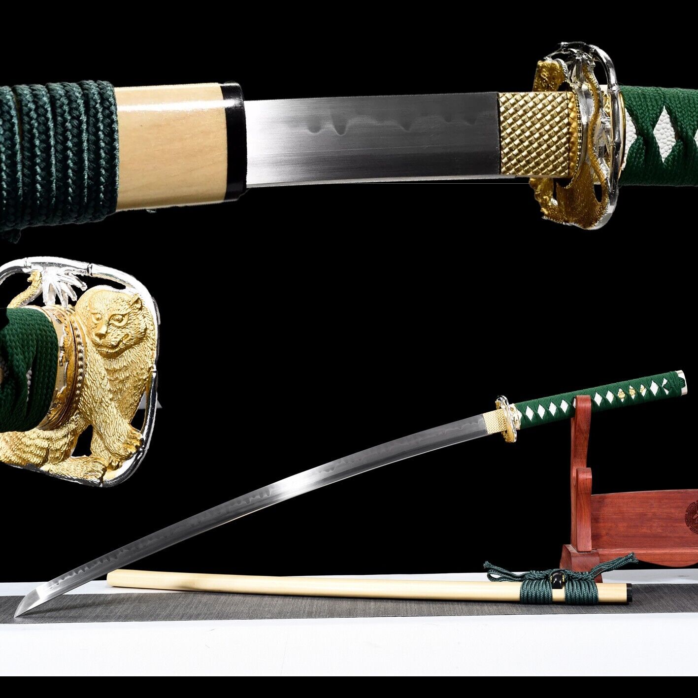 103 cm Leopard T10 Steel Sharp Weapon katana Training Collection Samurai Sword