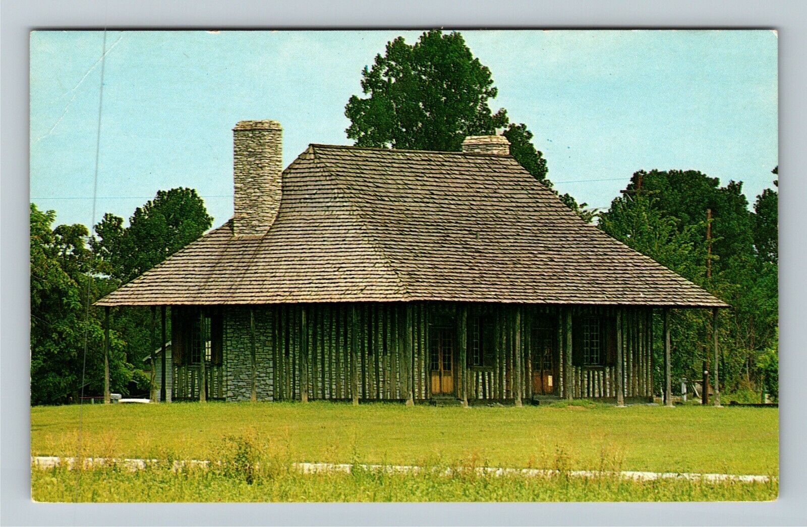 Cahokia IL-Illinois, Cahokia Courthouse State Memorial, Vintage Postcard