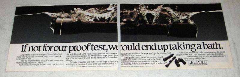 1990 Leupold Scopes Ad - If Not For Our Proof Test
