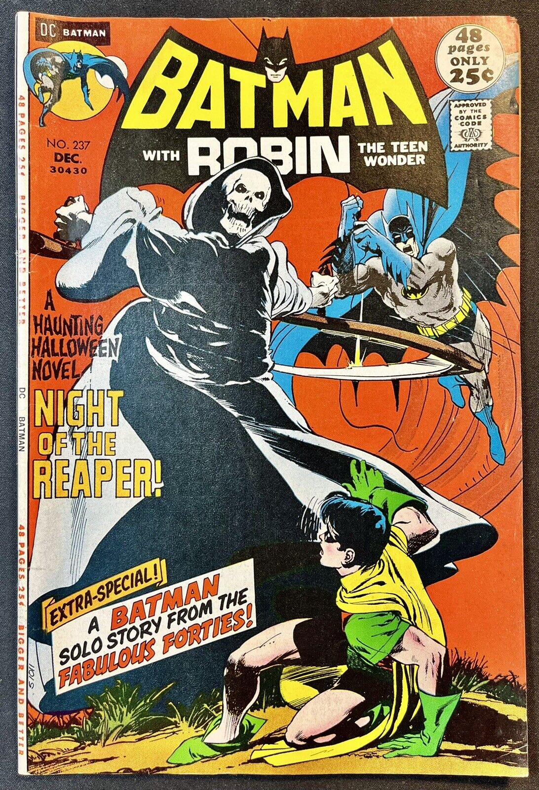 Batman With Robin #237 (DC Comics, 1971) 1st App. Reaper - Neal Adams Cover Art