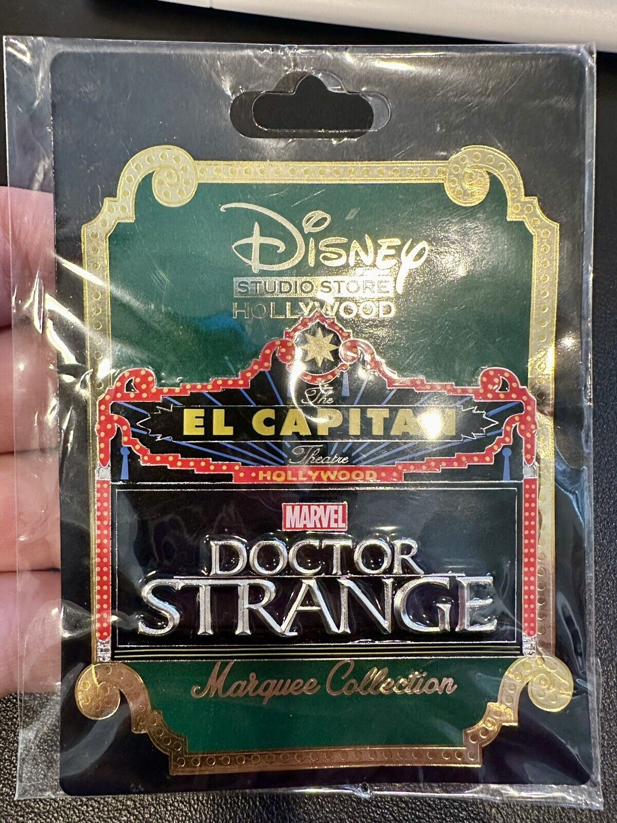 Disney DSSH DSF  El Capitan Marvel Doctor Strange Marquee Pin LE500 on card