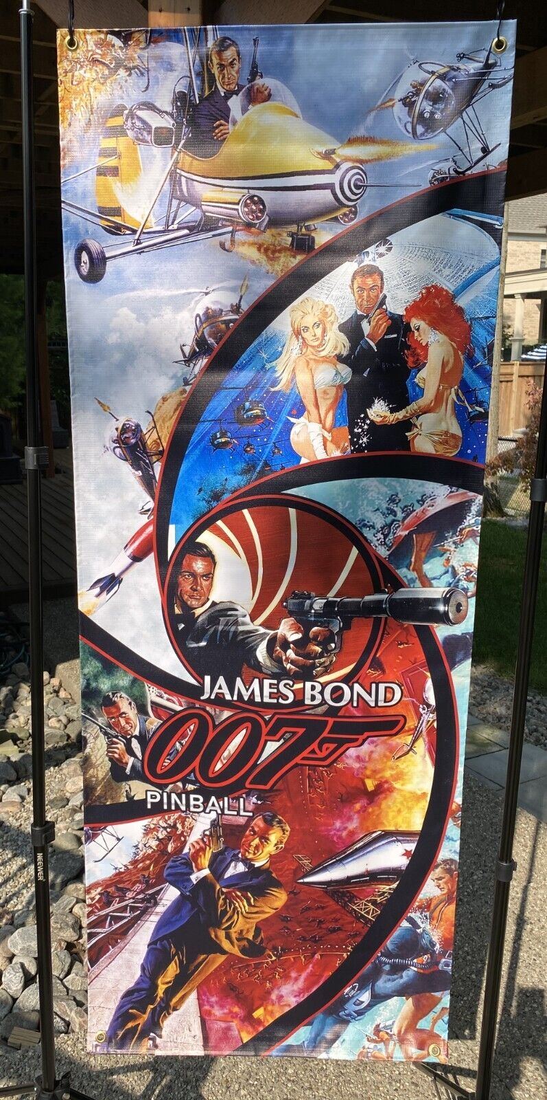 James Bond Pinball Banner 24\' x 62\' Heavy Vinyl [RARE], Pinball Fan Gift