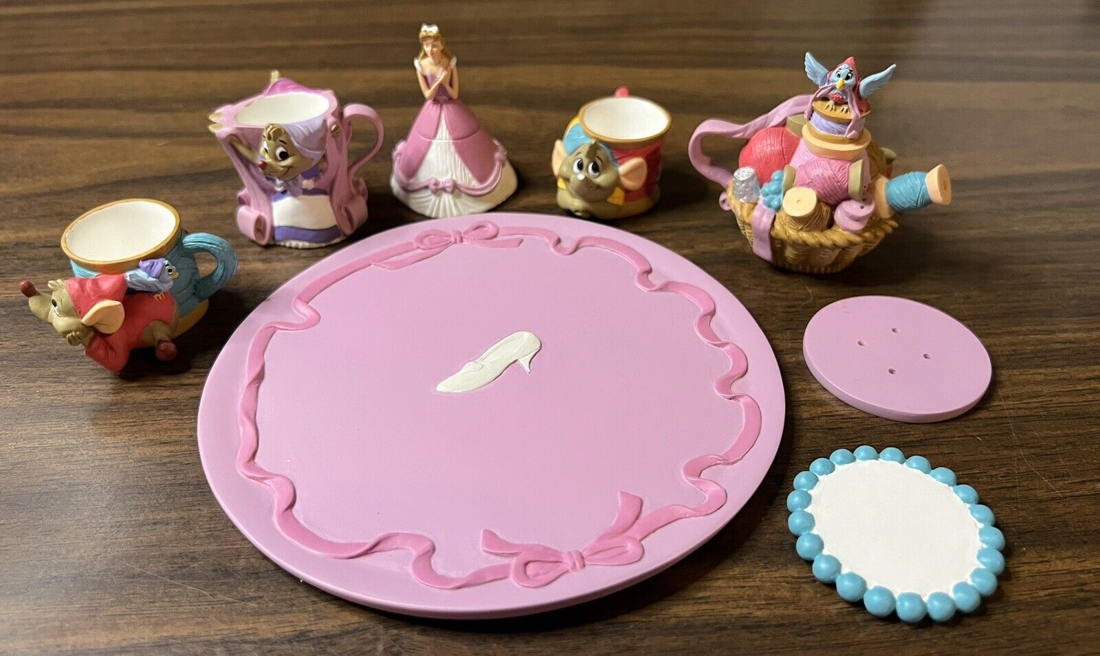 Vintage Disney Cinderella Miniature Tea Set - COMPLETE RARE