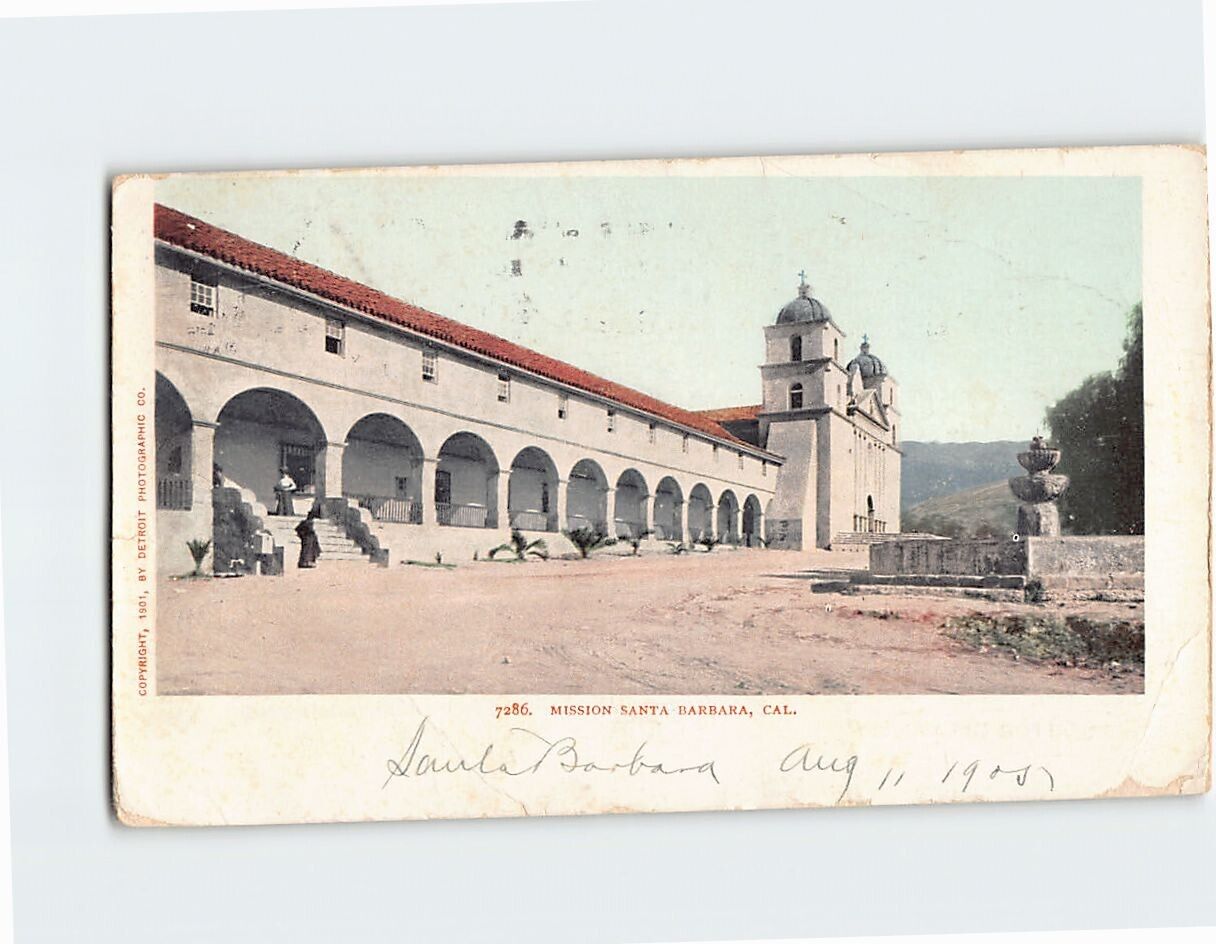 Postcard Mission Santa Barbara California USA