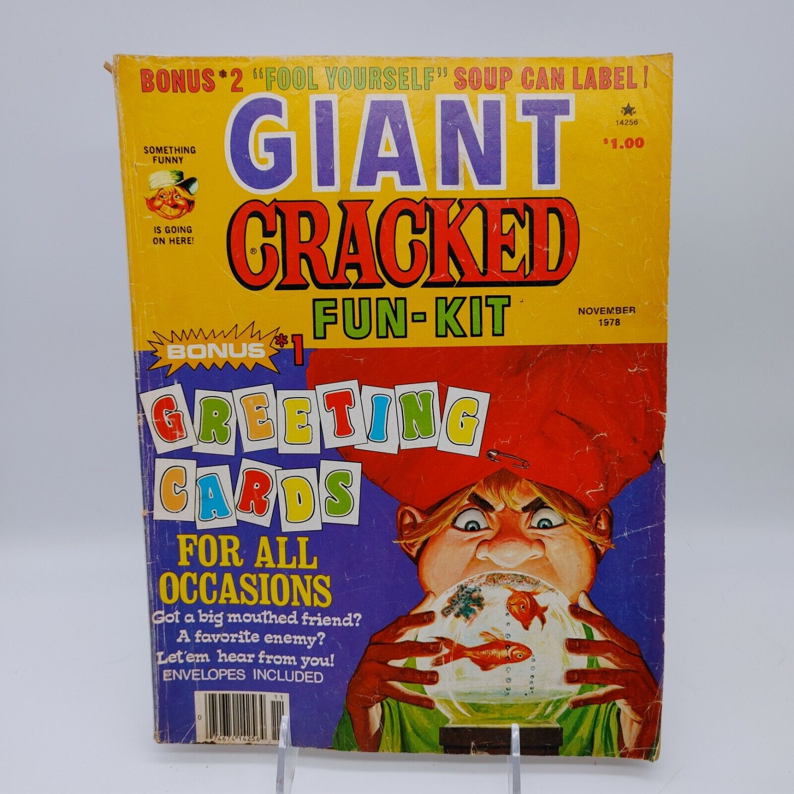 Vintage 1978 Cracked Magazine GIANT CRACKED-FUN KIT With Greeting Cards Kit 