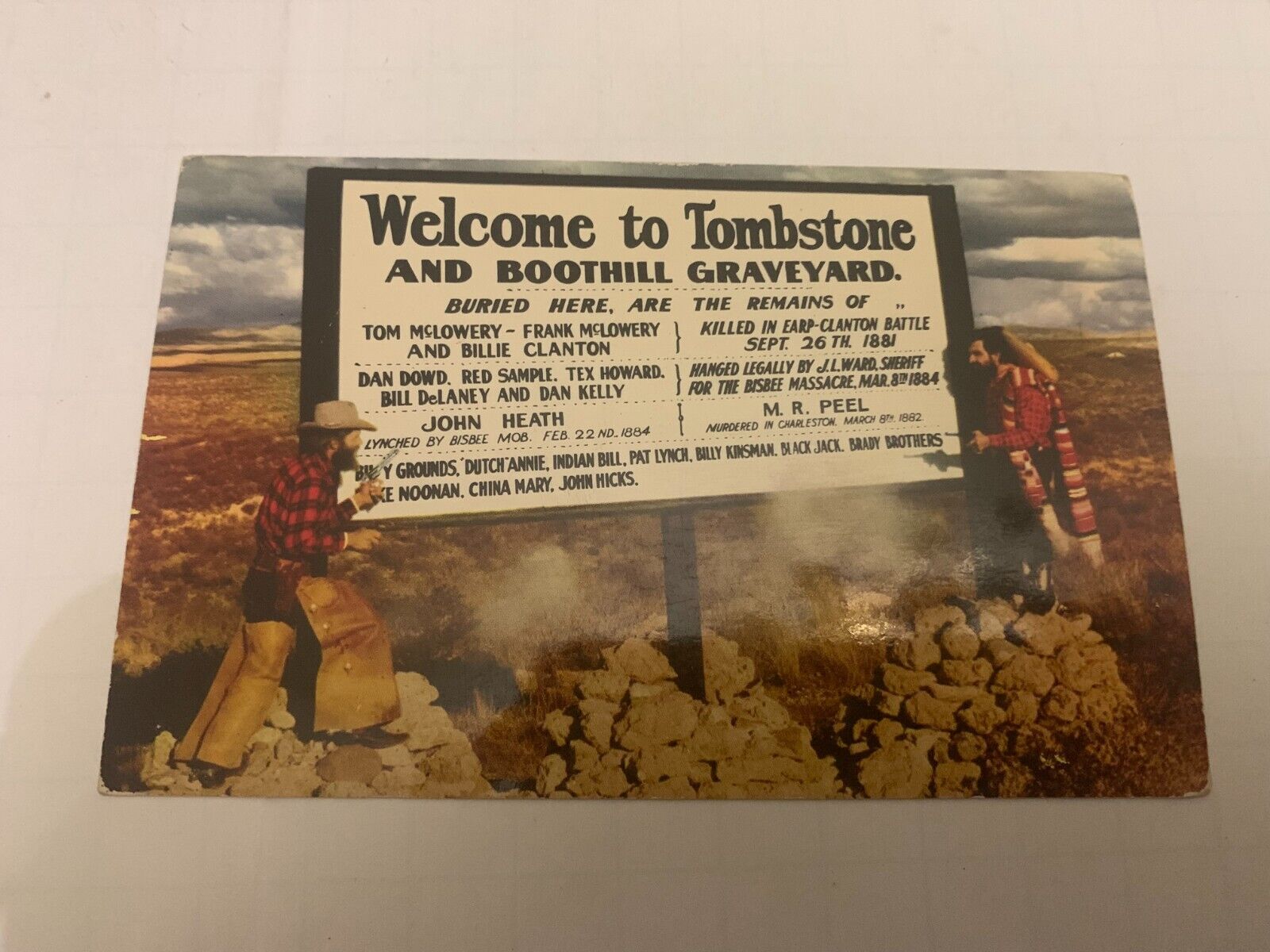 c.1960's Welcome To Tombstone and Boothill Graveyard Arizona Postcard