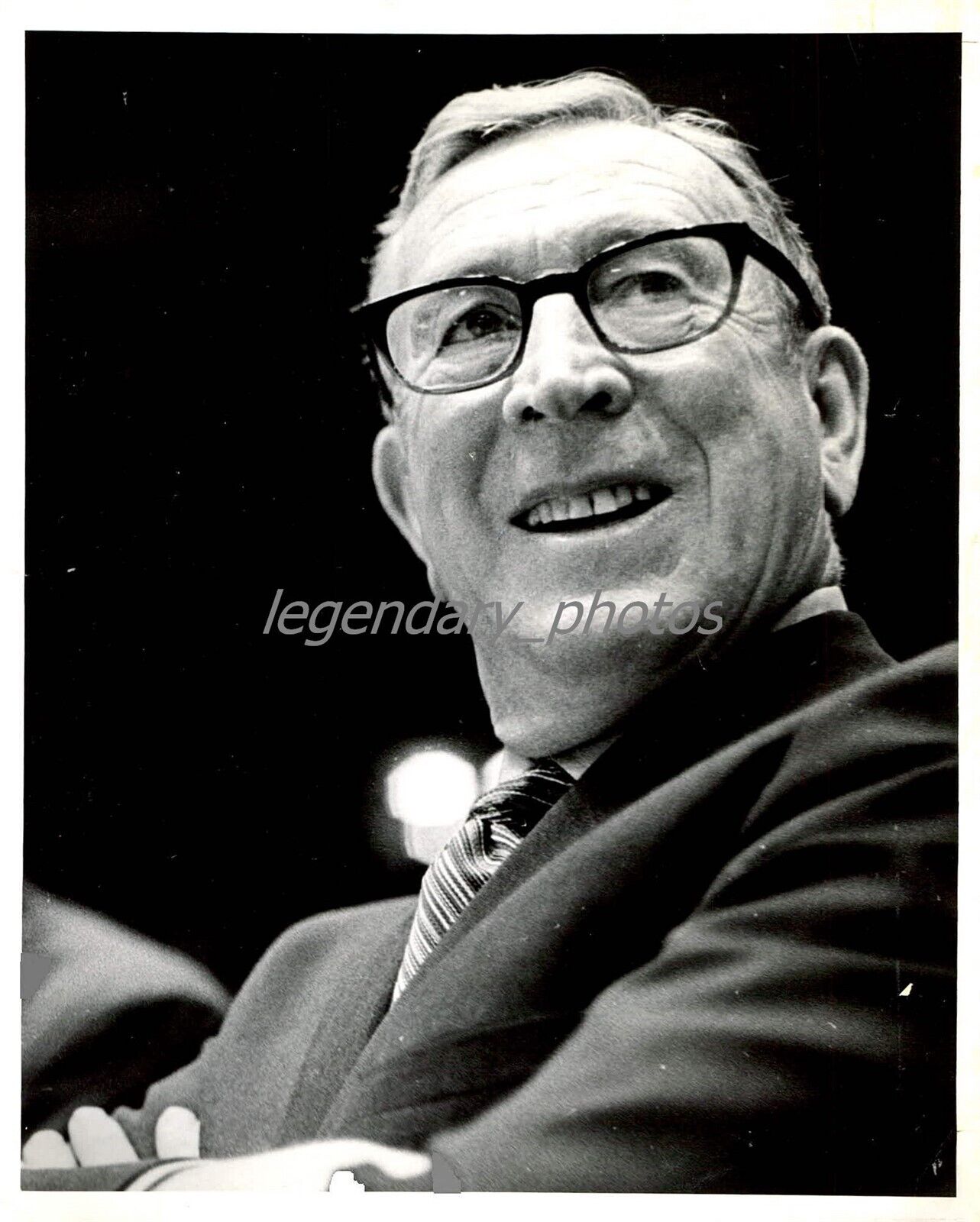 1972 UCLA Head Basketball Coach John Wooden Original News Service Photo