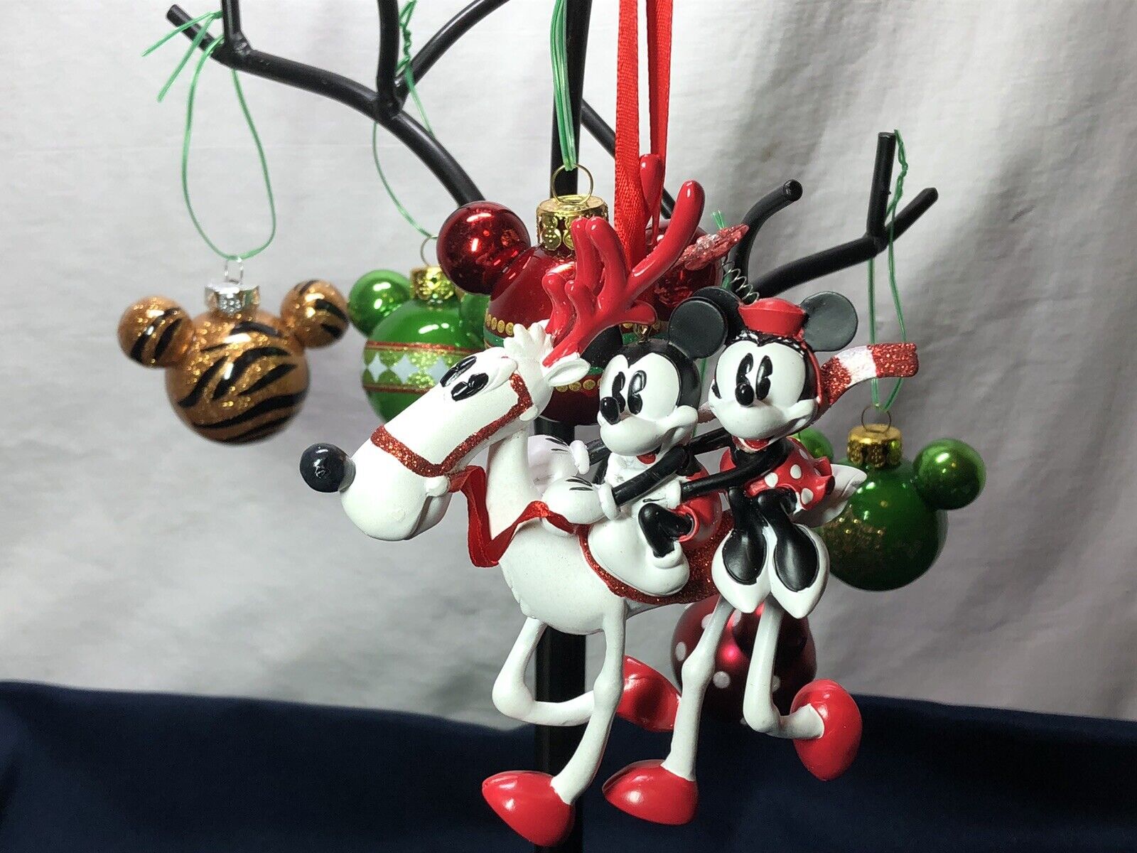 Christmas In July Disney Mickey Christmas Ornaments- Lot Of 6.