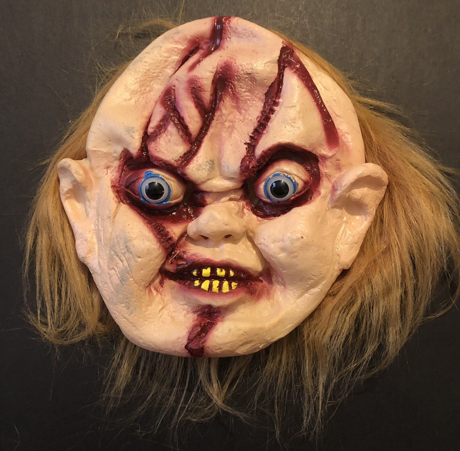 Creepy & Scary Chucky Mask Full Face w/ Hair Dress Up or Theater