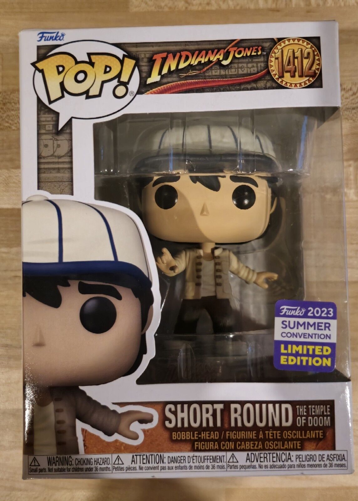 SDCC 2023 LIMITED EDITION Funko Pop EXCLUSIVE Short Round Indiana Jones #1412