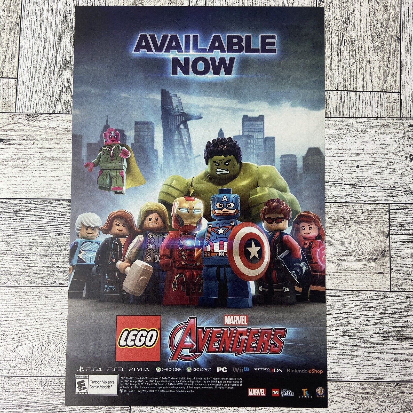 Lego Avengers Print Ad Wall Art Marvel Promo Xbox Nintendo PS3 Wii PC Ephemera