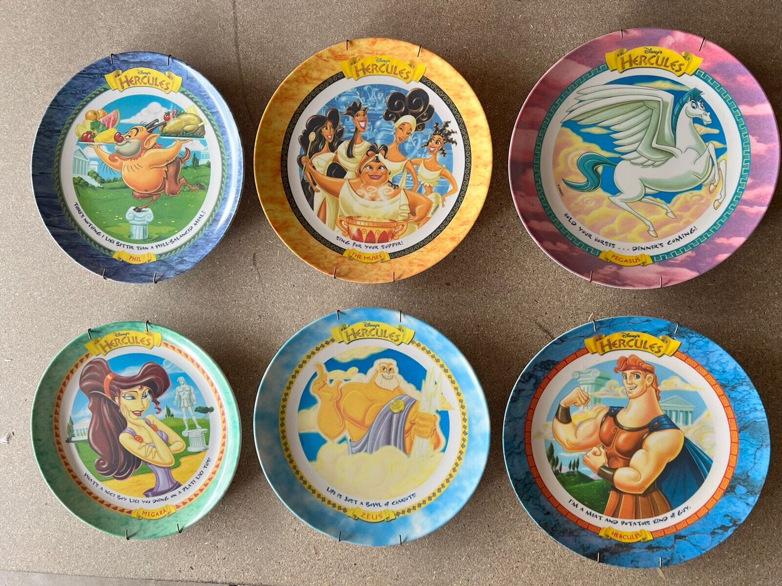 Vintage McDonalds 1997 Disney Hercules Collectors Plates Complete Set of 6 NEW