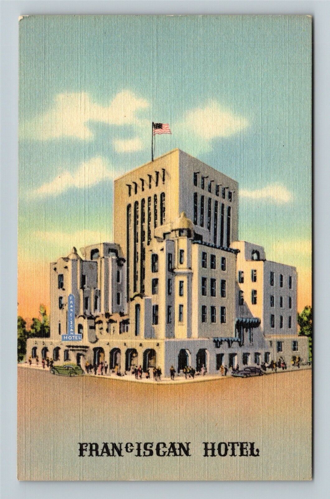 Albuquerque NM-New Mexico, Franciscan Hotel Vintage Souvenir Postcard