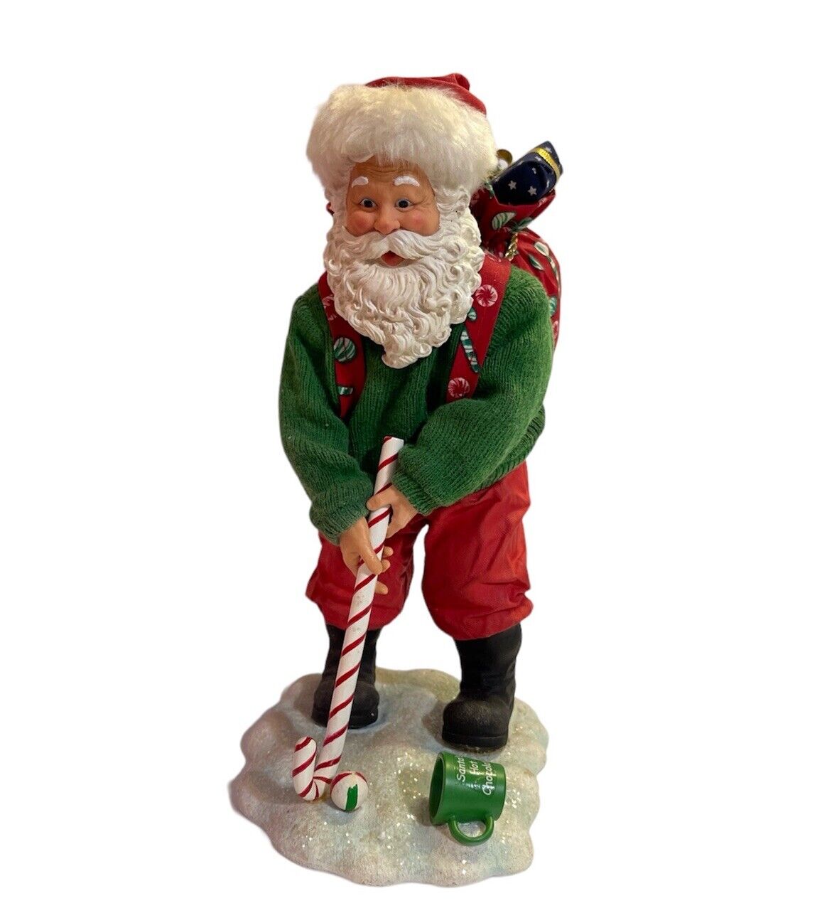 Vintage Clothtique Possible Dreams Santa Playing Golf Sweet Putter 2006