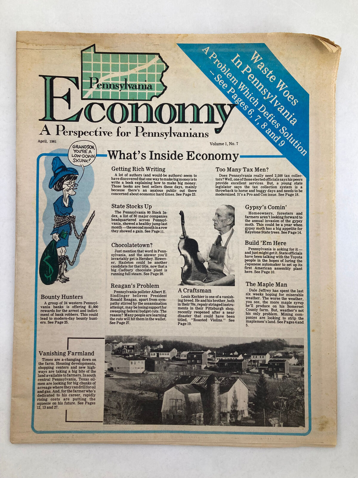 Pennsylvania Economy Tabloid April 1981 Vol 1 #7 Getting Rich Writing
