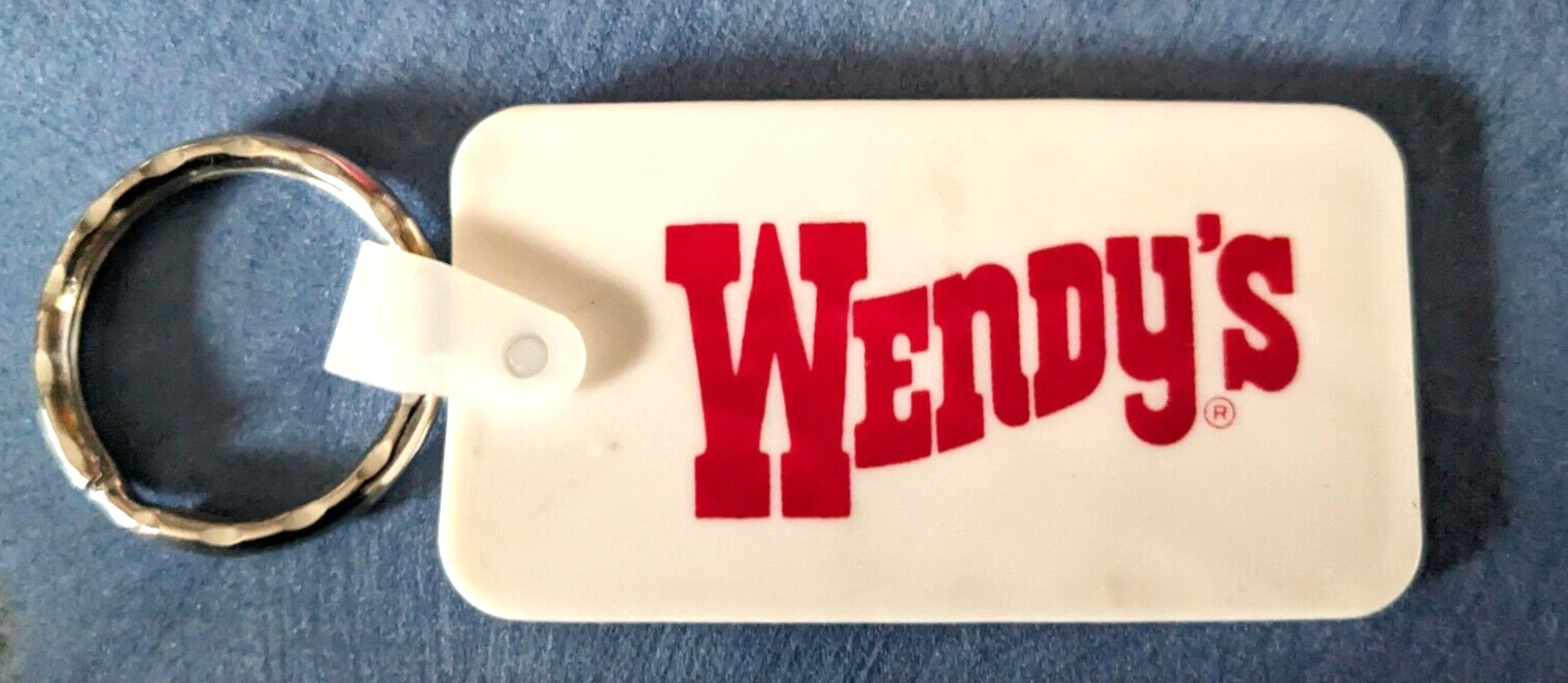Vintage 1980s Wendy\'s Fast Food Logo Keychain