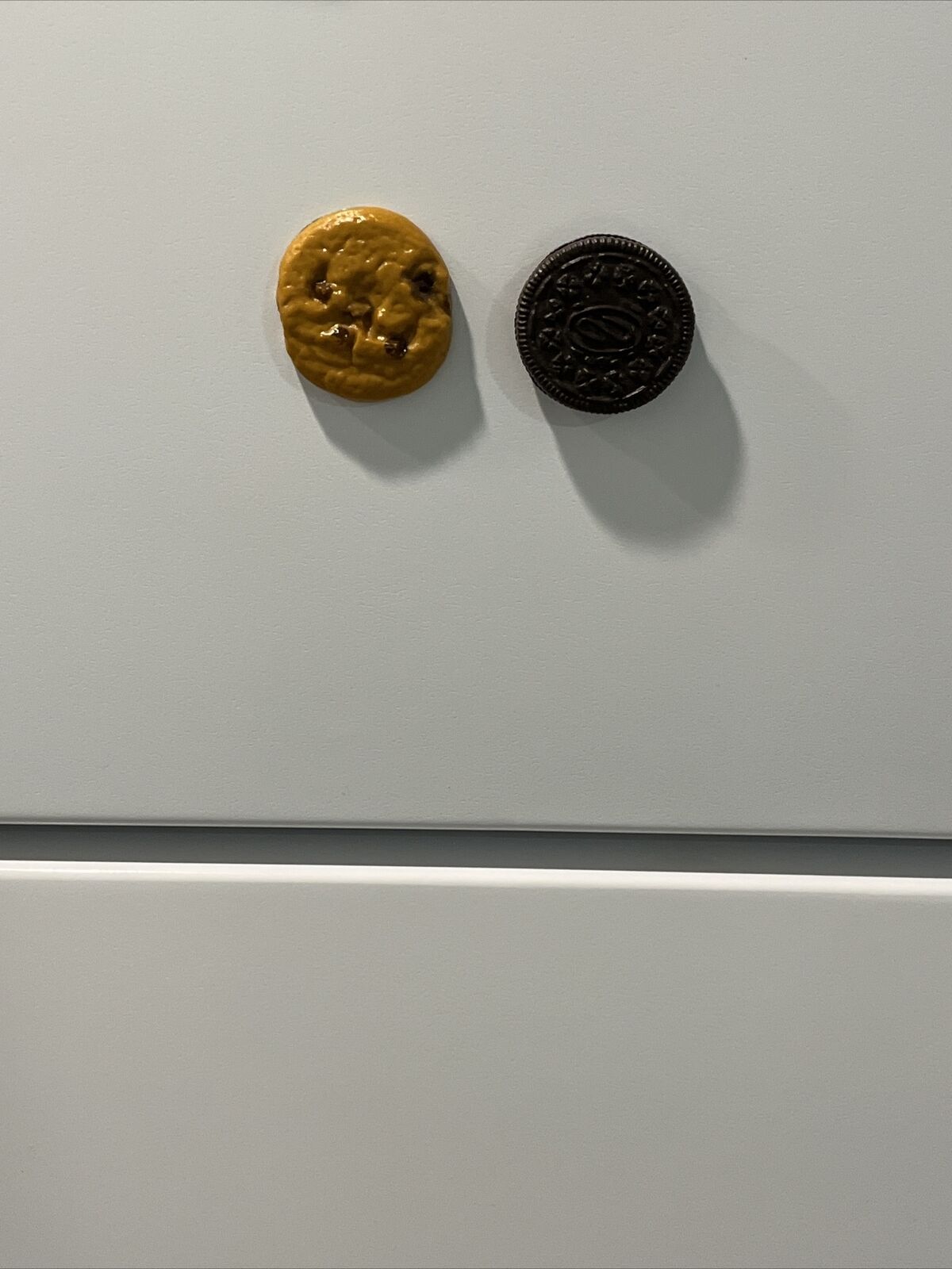 Vintage 3D Cookie Refrigerator Magnets - Sandwich & Chocolate Chip Cookie