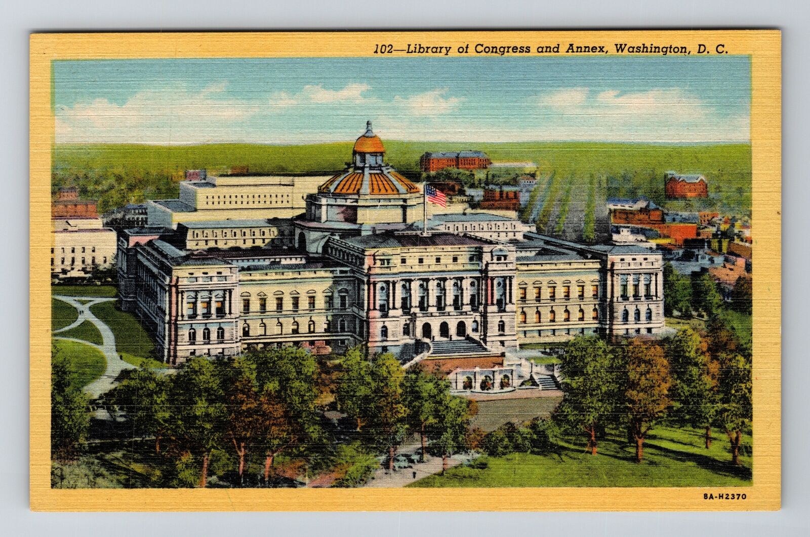 Washington D.C-Library Congress, Vintage Postcard