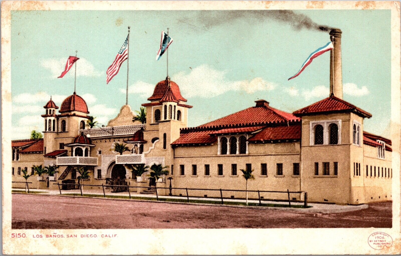 Postcard Los Baños in San Diego, California