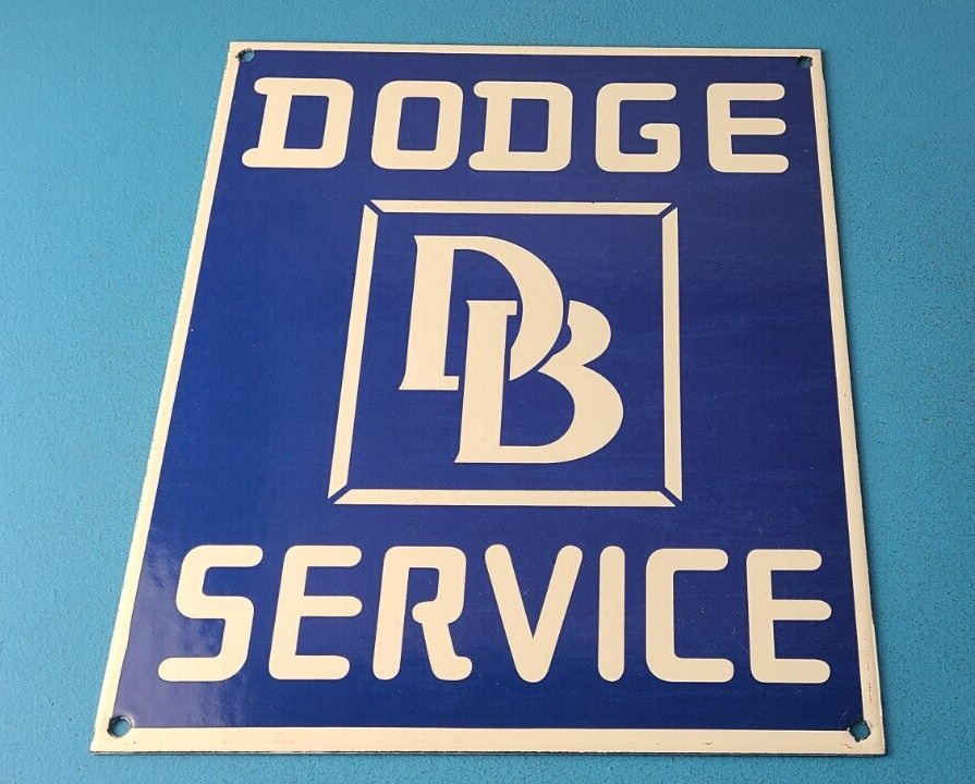 Vintage Dodge Brothers Sign - Sales & Service Gas Automobile Pump Plate Sign