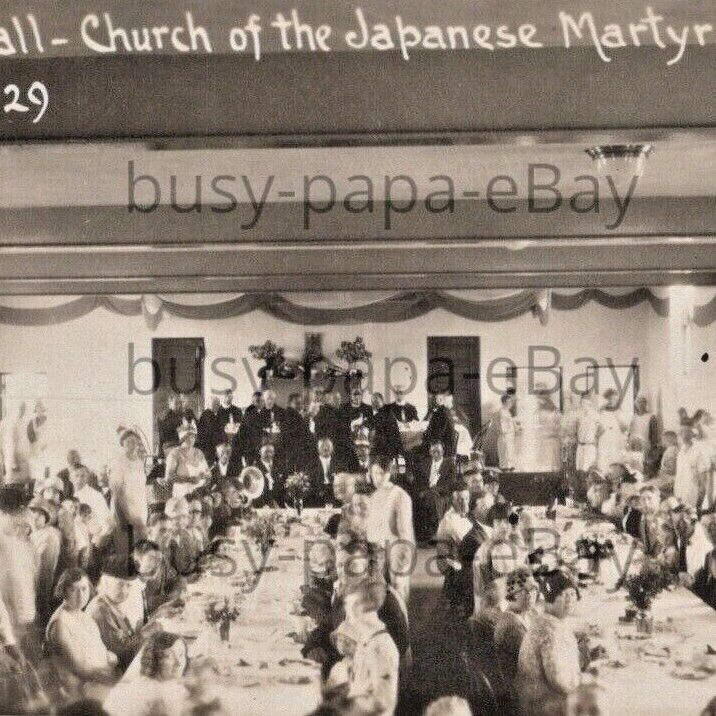 1929 RPPC Japanese Martyrs Church Dining Hall Leavenworth Minnesota Postcard