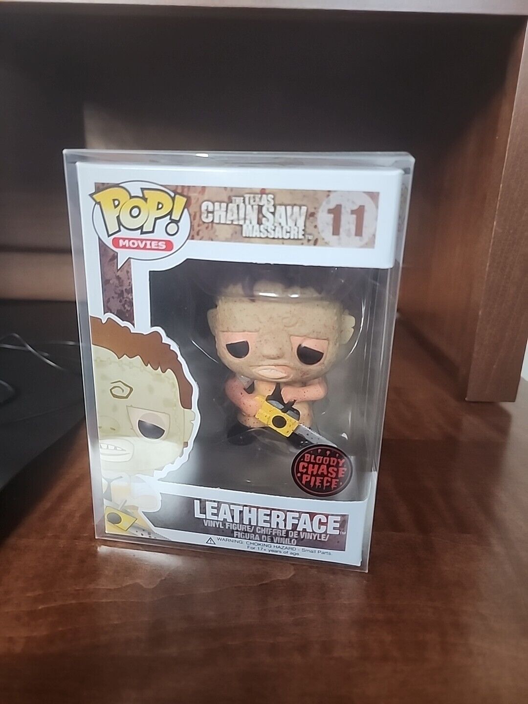 Funko POP Movies RARE Leatherface BLOODY CHASE PIECE #11 VAULTED + Hard Stack
