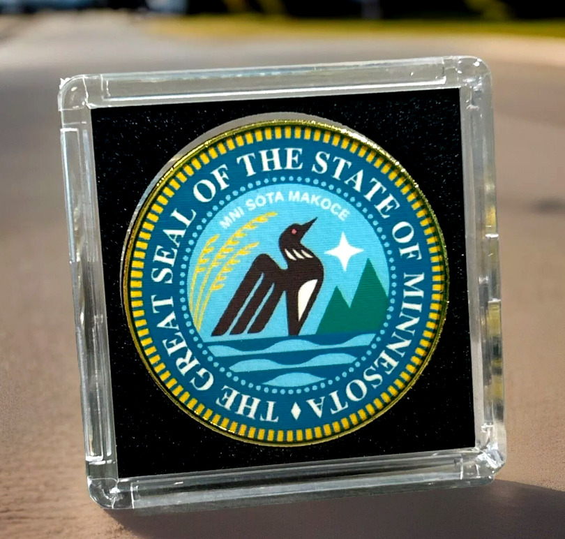 Great State of MINNESOTA 👉NEW STATE SEAL👈 Collectible Challenge Coin W CASE