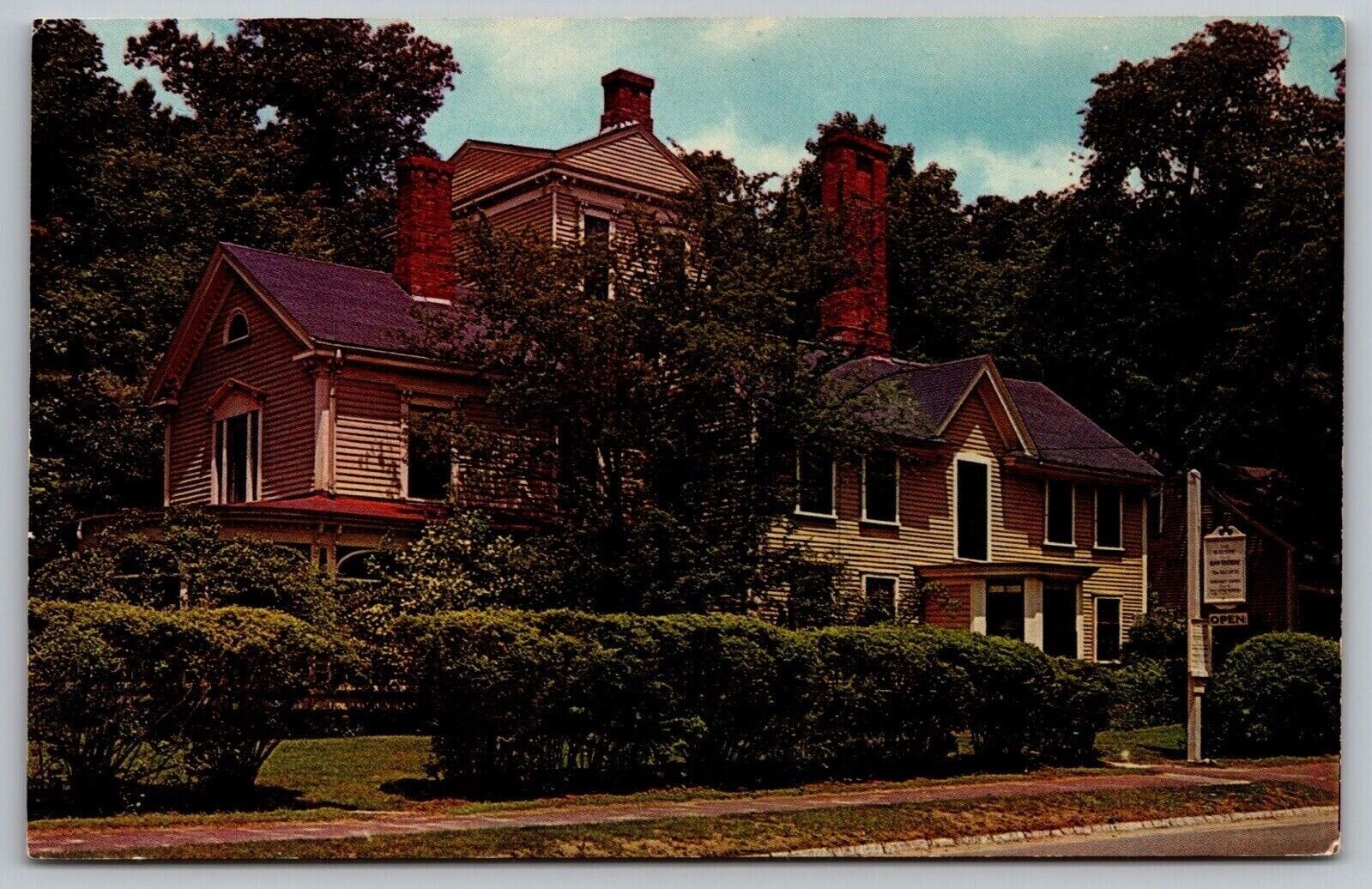 Wayside Nathaniel Hawthornes Home Concord Massachusetts Street View UNP Postcard