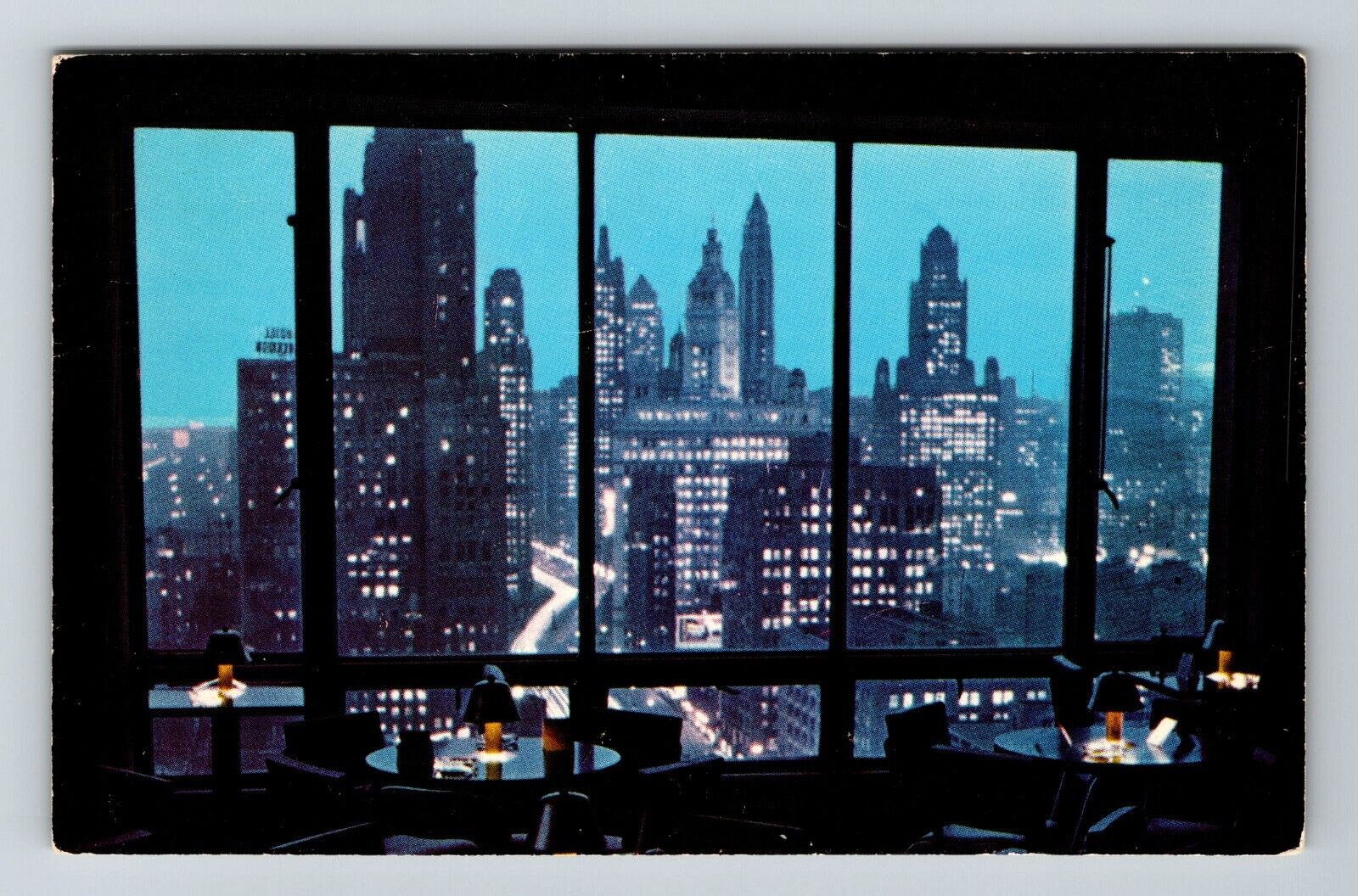 Chicago IL-Illinois, Allerton Hotel, Scenic View From Window, Vintage Postcard
