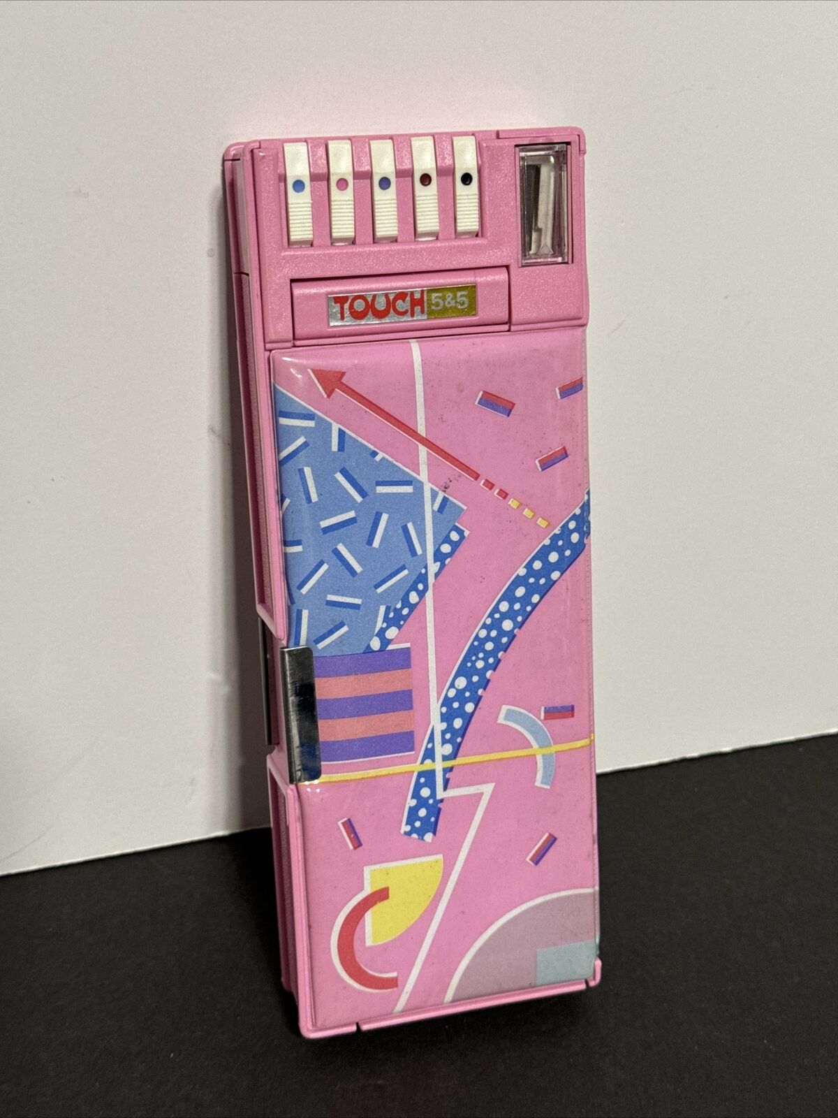 Vintage Flomo Pencil Case Anime Pink Decor KF-G725 Touch 5 & 5 Magnetic RARE