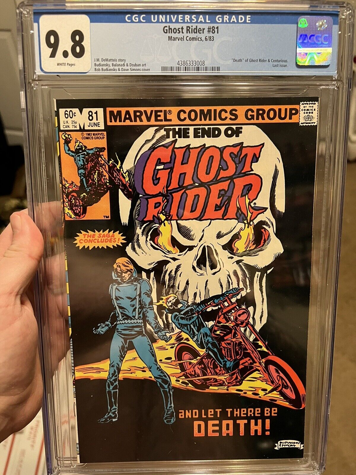 Ghost Rider 81 (Death Of Ghost Rider) Final Issue CGC 9.8 