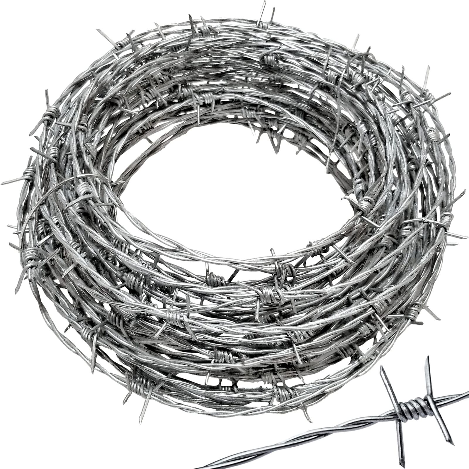 Real Barbed Wire 50Ft 18 Gauge - Great for Crafts Fences and Critter Deterrent
