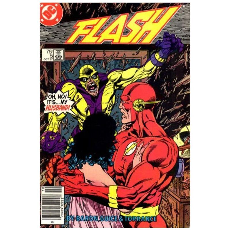 Flash (1987 series) #5 Newsstand in Near Mint minus condition. DC comics [f~
