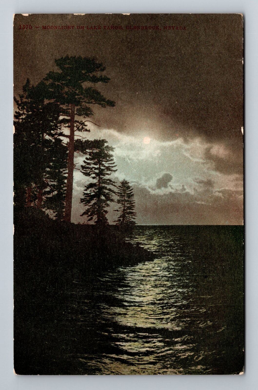 CA-California, Scenic Night View, Lake Area, Vintage Postcard
