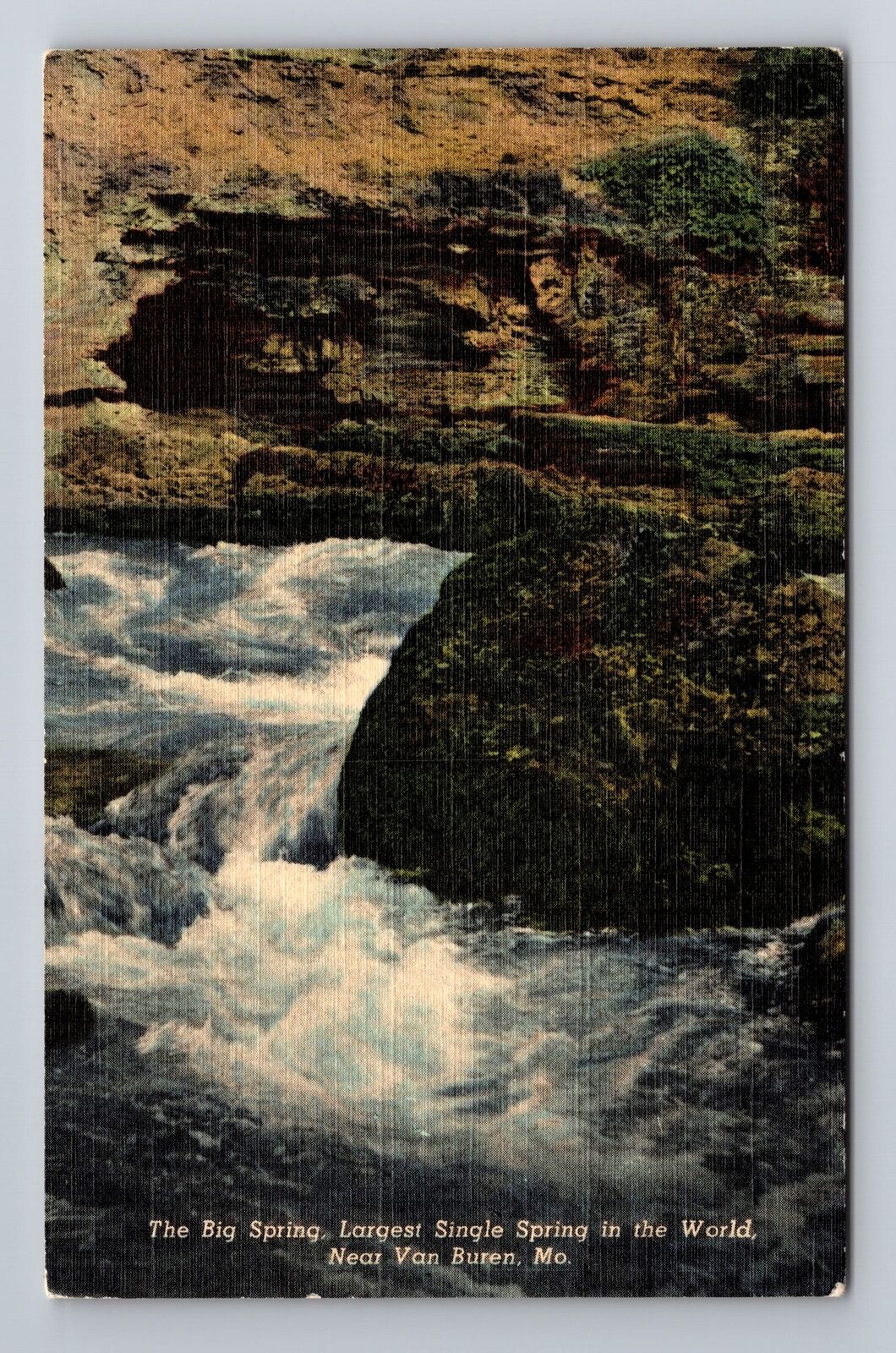 Van Buren MO-Missouri, Big Spring Largest Single Spring, Vintage Postcard