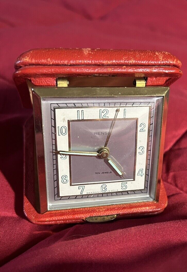 Vintage Rensie Travel Alarm Clock 1940s Germany  Please Read The Description