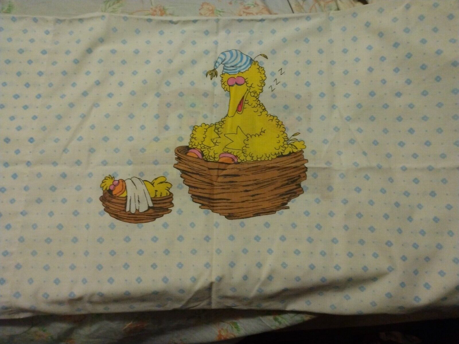Vintage Sesame Street Bert And Ernie Big Bird Pillowcase
