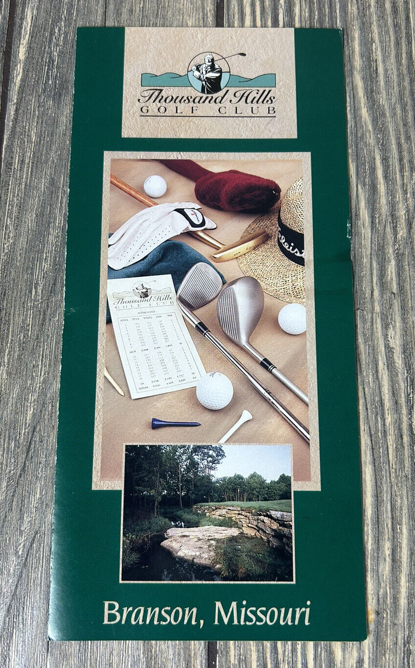 Vintage Thousand Hills Golf Club Branson Missouri Brochure Pamphlet