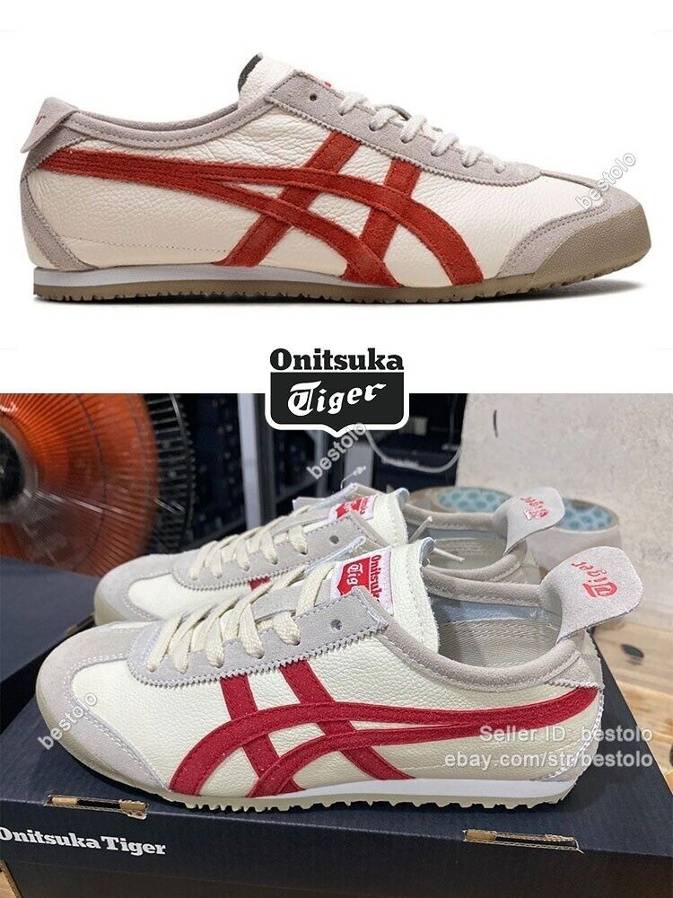 Onitsuka Tiger Mexico 66 Sneakers Cream/Fiery Red 1183B391-101 - Unisex Footwear