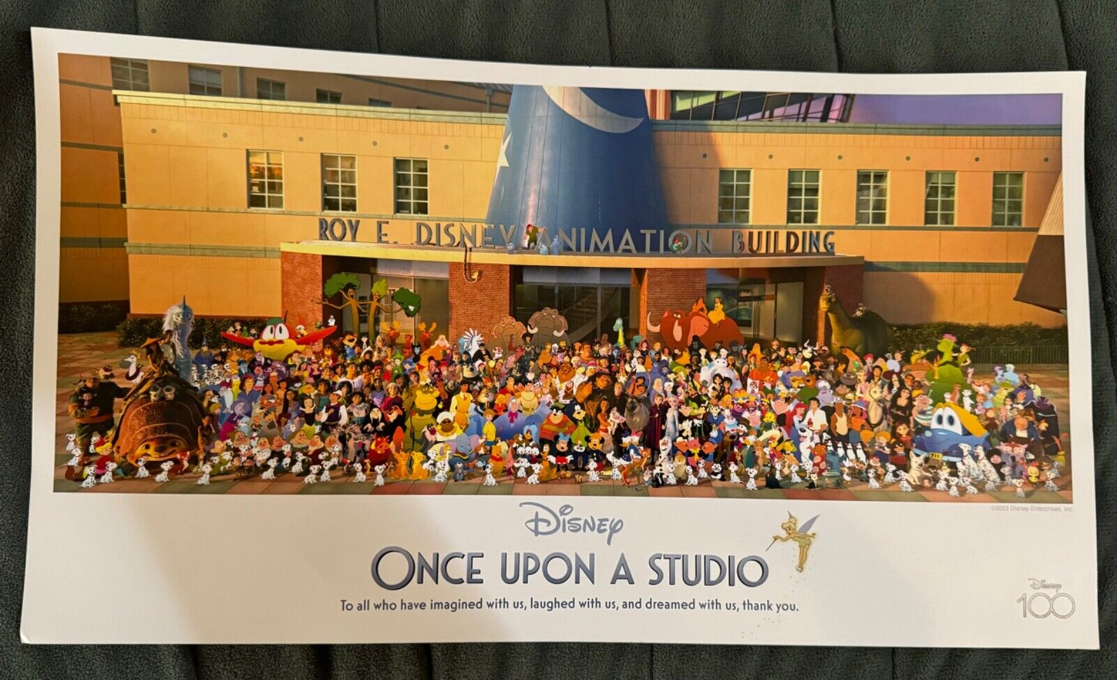 Once Upon A Studio Disney 100 Cast Member lithograph gift