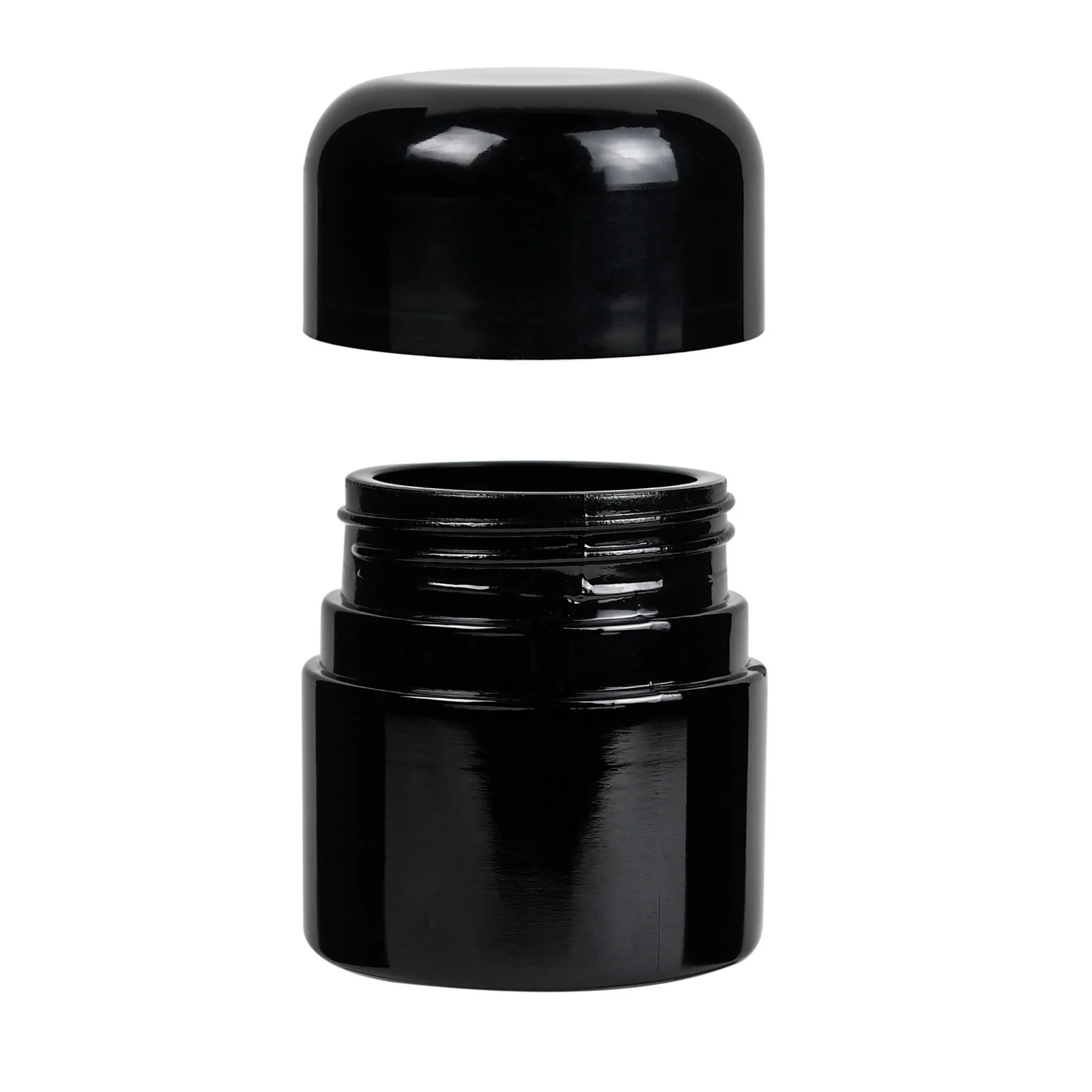 145-Ct 60ml Black Glass Jars w/ Lids UV Child Resistant Smellproof Airtight 2oz 