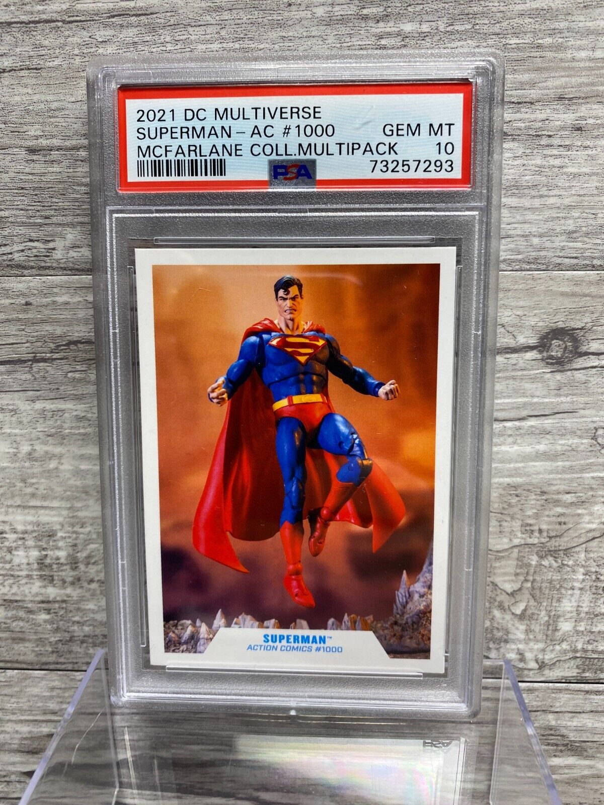 2021 DC Mcfarlane Multiverse Superman #1000 Card PSA 10 Gem MT