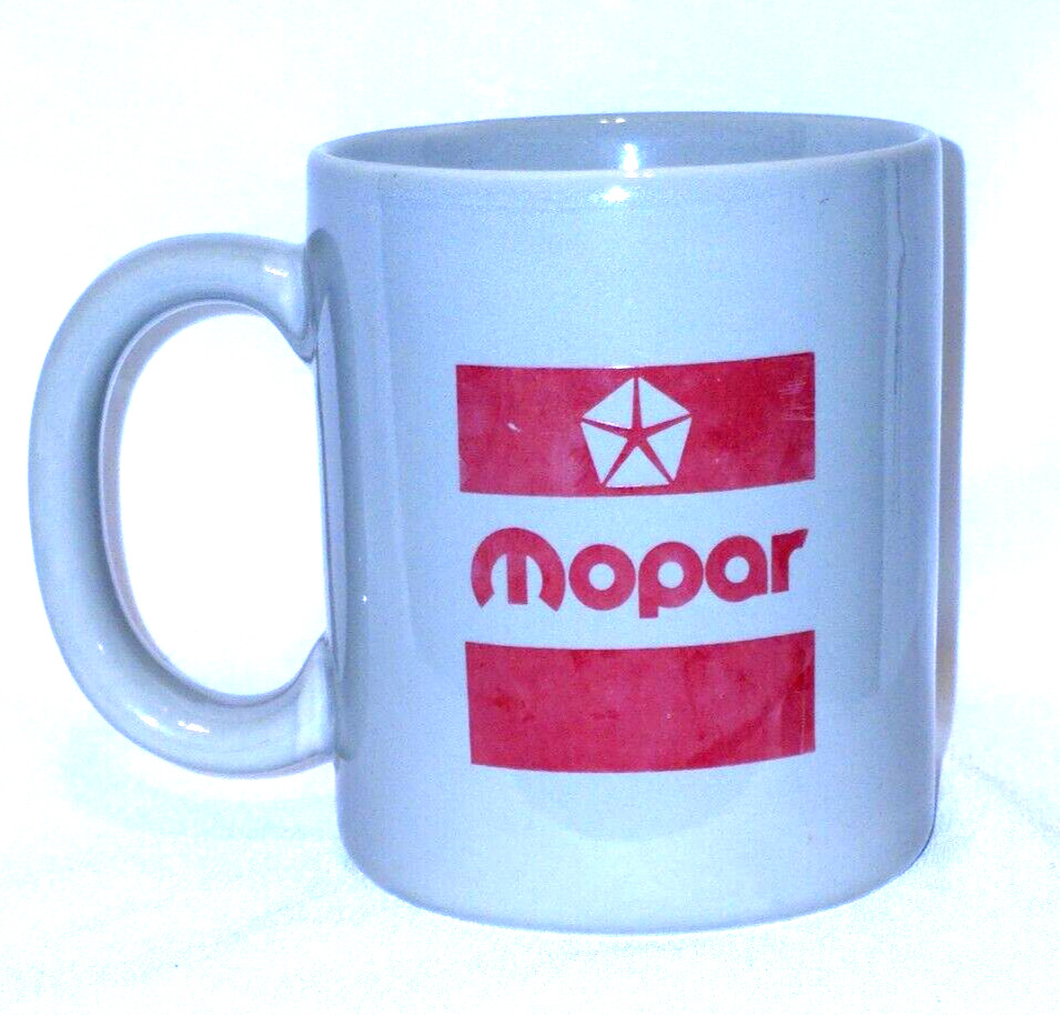 Vintage DODGE MOPAR Advertising Coffee Mug Cup Motors Automotive Car Logo