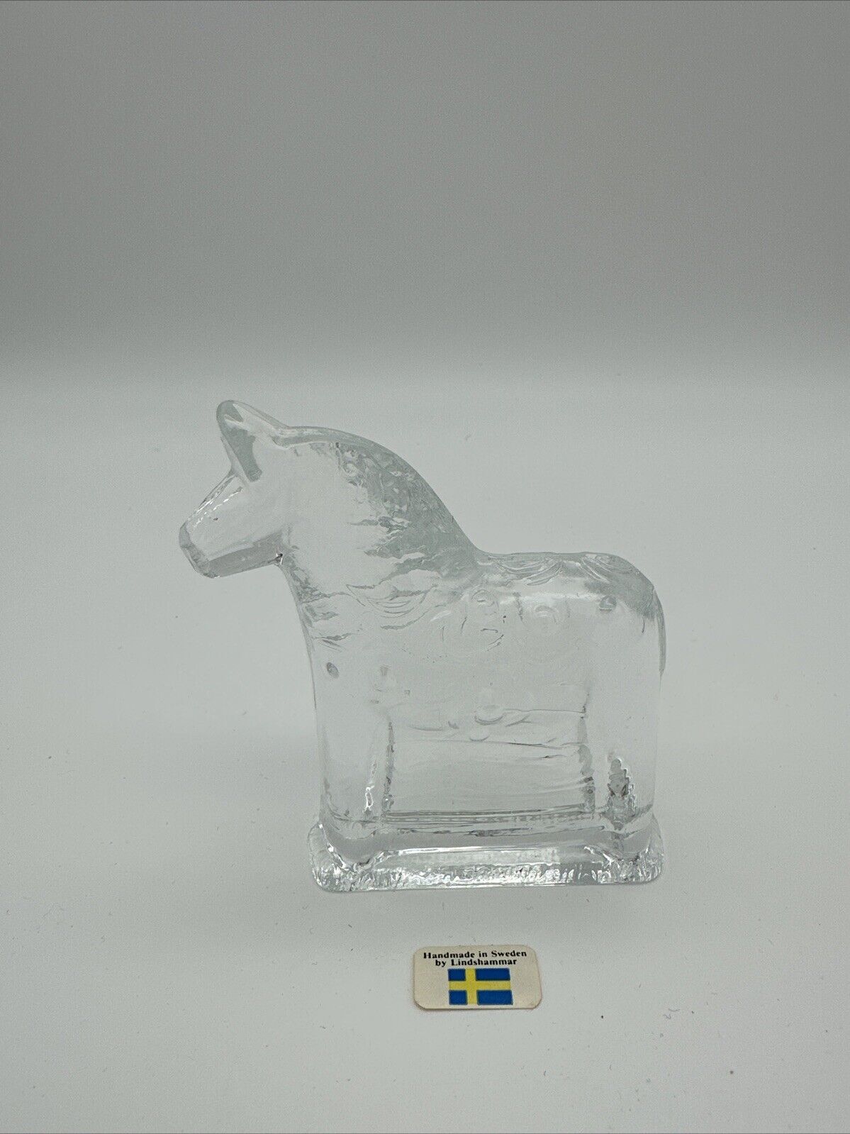 Lindshammar Glass Horse Figurine Handmade In Sweden