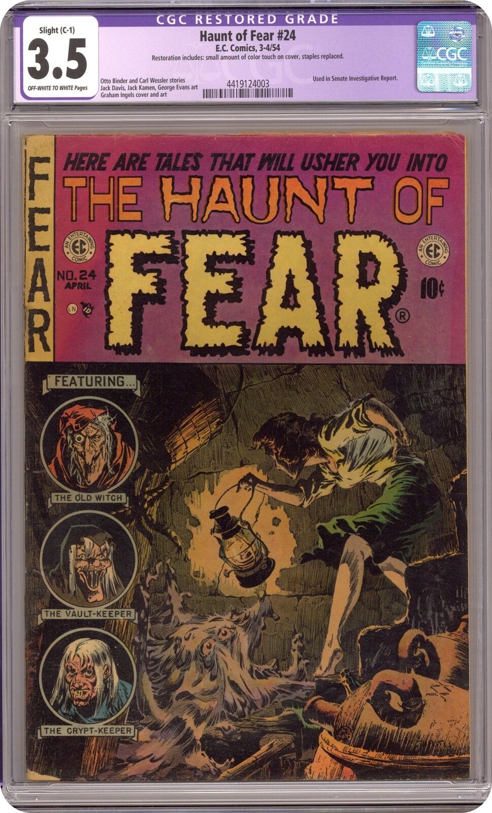 Haunt of Fear #24 CGC 3.5 RESTORED 1954 4419124003