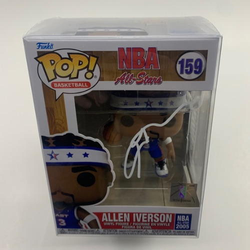 Allen Iverson Signed Funko Pop 152 Philadelphia 76ers w/ COA & Case