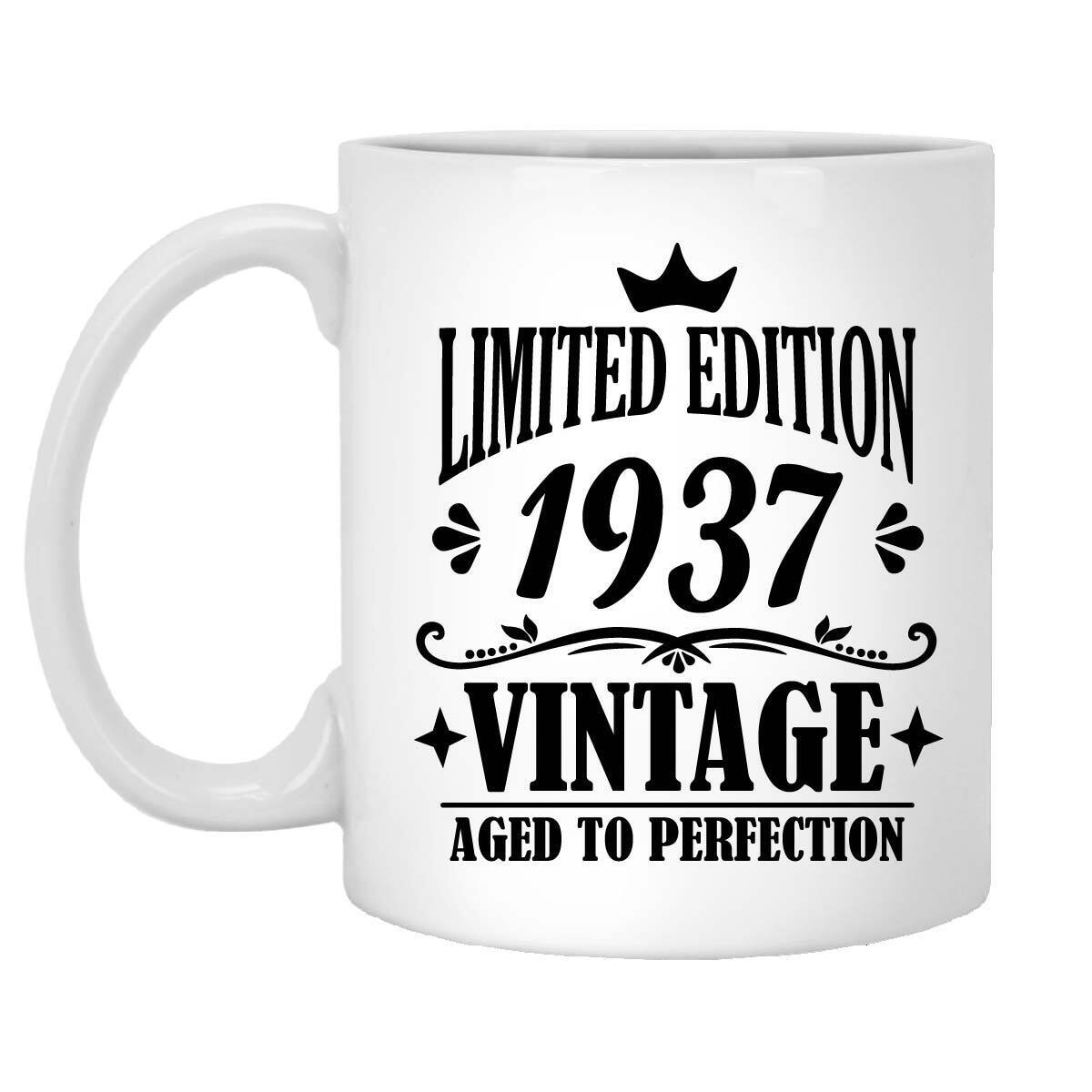 87th Anniversary Mug Edition vintage 87 Years Old Born In 1937 Birthday Mugs